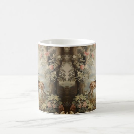 Elegante Hirsche Alte Wälder Kaffeetasse (Mittel)