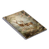 Elegante Hirsche Alte Wälder Notizblock (Rechte Seite)