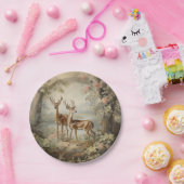 Elegante Hirsche Alte Wälder Pappteller (Party)