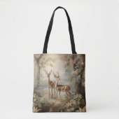 Elegante Hirsche Alte Wälder Tasche (Vorderseite)