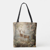 Elegante Hirsche Alte Wälder Tasche (Rückseite)