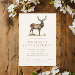 Elegante Hirschjagd Erwachsener Geburtstagsparty Einladung<br><div class="desc">Elegant Deer Stag Jagd Rustikale anspruchsvolle Country Adult Birthday Party Einladung Vorlage</div>