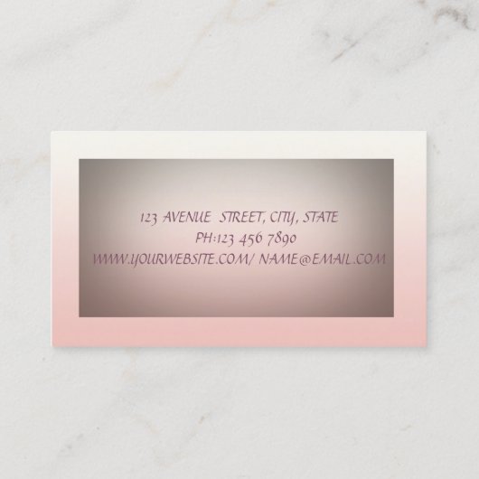 Elegante, hoch entwickelte Imitate des modernen Gl Visitenkarte (Rückseite)