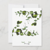 Elegante Hocheitseinladung mit Grünen, Einladung (Rückseite)