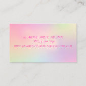 Elegante, hochmoderne Lipno Holografisch Visitenkarte (Rückseite)