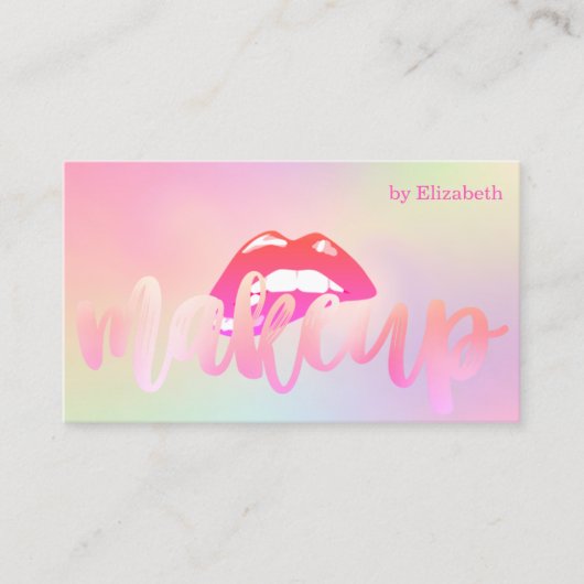 Elegante, hochmoderne Lipno Holografisch Visitenkarte (Vorderseite)