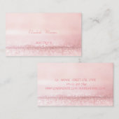 Elegante, hochmoderne, rosa Glitterie Visitenkarte (Vorne/Hinten)