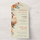 Elegante Hochzeit All In One Einladung (Innen Boden)