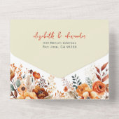 Elegante Hochzeit All In One Einladung (Rückseite)