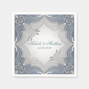 Elegante Hochzeit am blauen Gletscher Serviette