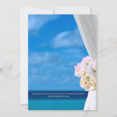 Elegante Hochzeit am Floral Ocean Beach Einladung (Rückseite)