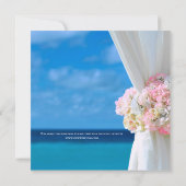 Elegante Hochzeit am Floral Ocean Beach Einladung (Rückseite)