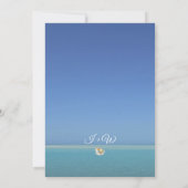 Elegante Hochzeit am Floral Ocean Beach Einladung (Rückseite)