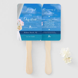 Elegante Hochzeit am Floral Ocean Beach Fächer