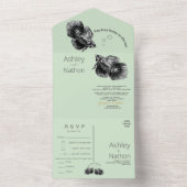 Elegante Hochzeit am Schwarzen Meer All In One Einladung (Innen Boden)