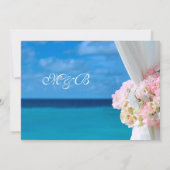 Elegante Hochzeit am See Dankeskarte (Rückseite)