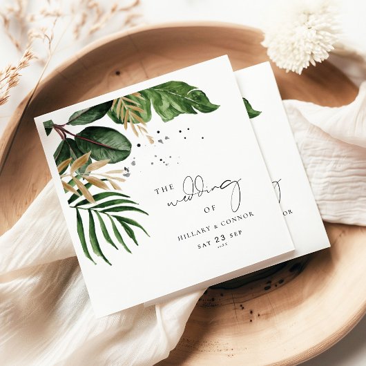 Elegante Hochzeit am Tropical Beach Serviette