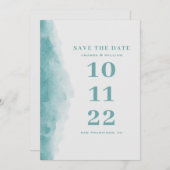 Elegante Hochzeit am Wasser Save The Date (Vorne/Hinten)