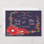 Elegante Hochzeit an der Lila Grenze Save The Date (Vorderseite)