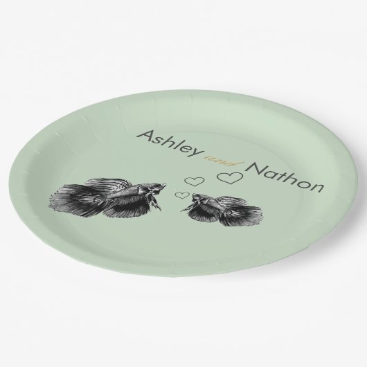 Elegante Hochzeit an der Schwarzmeerküste Pappteller (Schrägansicht)