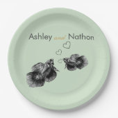 Elegante Hochzeit an der Schwarzmeerküste Pappteller (Vorderseite)