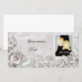 Elegante Hochzeit Ankündigung (Vorne/Hinten)