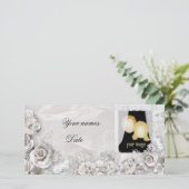 Elegante Hochzeit Ankündigung (Stehend Vorderseite)