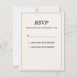 Elegante Hochzeit-Antwortkarte im Stil des alten G RSVP Karte