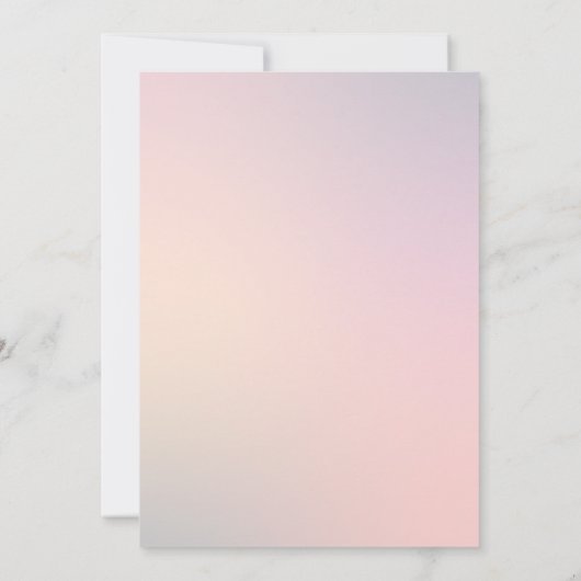 Elegante Hochzeit Aquamarin Pink, Farbe Einladung (Rückseite)