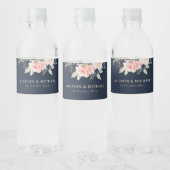 Elegante Hochzeit auf der Seefahrt Wasserflaschenetikett (Flaschen)