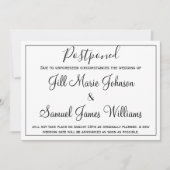 Elegante Hochzeit aufgeschoben Einladung (Vorderseite)