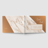 Elegante Hochzeit aus Marmor Gästebuch (Voll)
