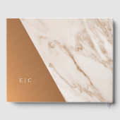 Elegante Hochzeit aus Marmor Gästebuch (Rückseite)