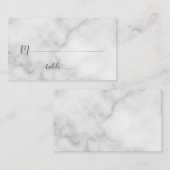 Elegante Hochzeit aus weißem Marmor Platzkarte (Vorne/Hinten)