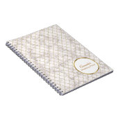 Elegante Hochzeit aus weißem Marmor und Gold Quatr Notizblock (Rechte Seite)