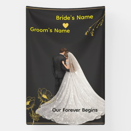 Elegante Hochzeit Banner (Vertikal)