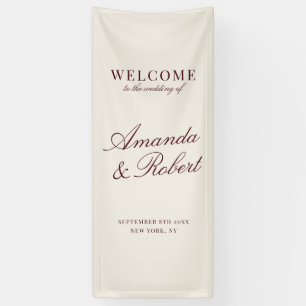 Elegante Hochzeit Begrüßung im Stil des alten Geld Banner