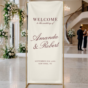 Elegante Hochzeit Begrüßung im Stil des alten Geld Banner