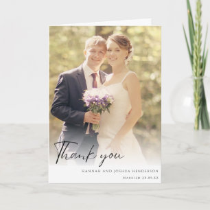 Elegante Hochzeit Blanko innen Danke Karte