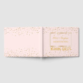 Elegante Hochzeit | Blush Pink Gold Confetti Gästebuch (Voll)