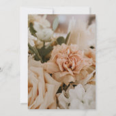 Elegante Hochzeit, Bouquet von Blume, grüner Rahme Einladung (Rückseite)