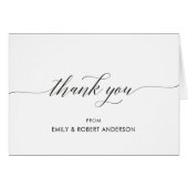 Elegante Hochzeit, danke die Karten, modern, (Vorderseite (Horizontal))