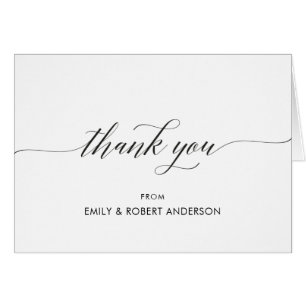 Elegante Hochzeit, danke die Karten, modern,