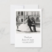 Elegante Hochzeit Danke Karte (Vorderseite)