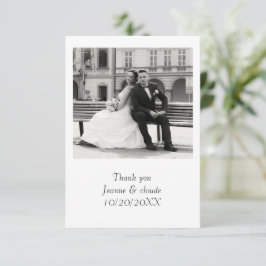 Elegante Hochzeit Danke Karte
