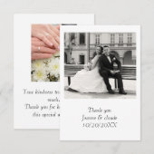 Elegante Hochzeit Danke Karte (Vorne/Hinten)