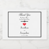 Elegante Hochzeit Danke Mini Liquor Flasche Etiket Alkoholflaschenetikett (Einzelnes Label)