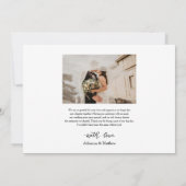 Elegante Hochzeit Danke, Script Vier Foto Dankeskarte (Rückseite)