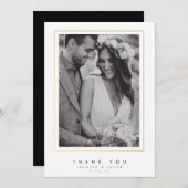 Elegante Hochzeit danken Ihnen Foto-Karte Dankeskarte (Vorne/Hinten)