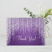 Elegante Hochzeit danken Ihnen, Nacht zu merken Dankeskarte (Stehend Vorderseite)